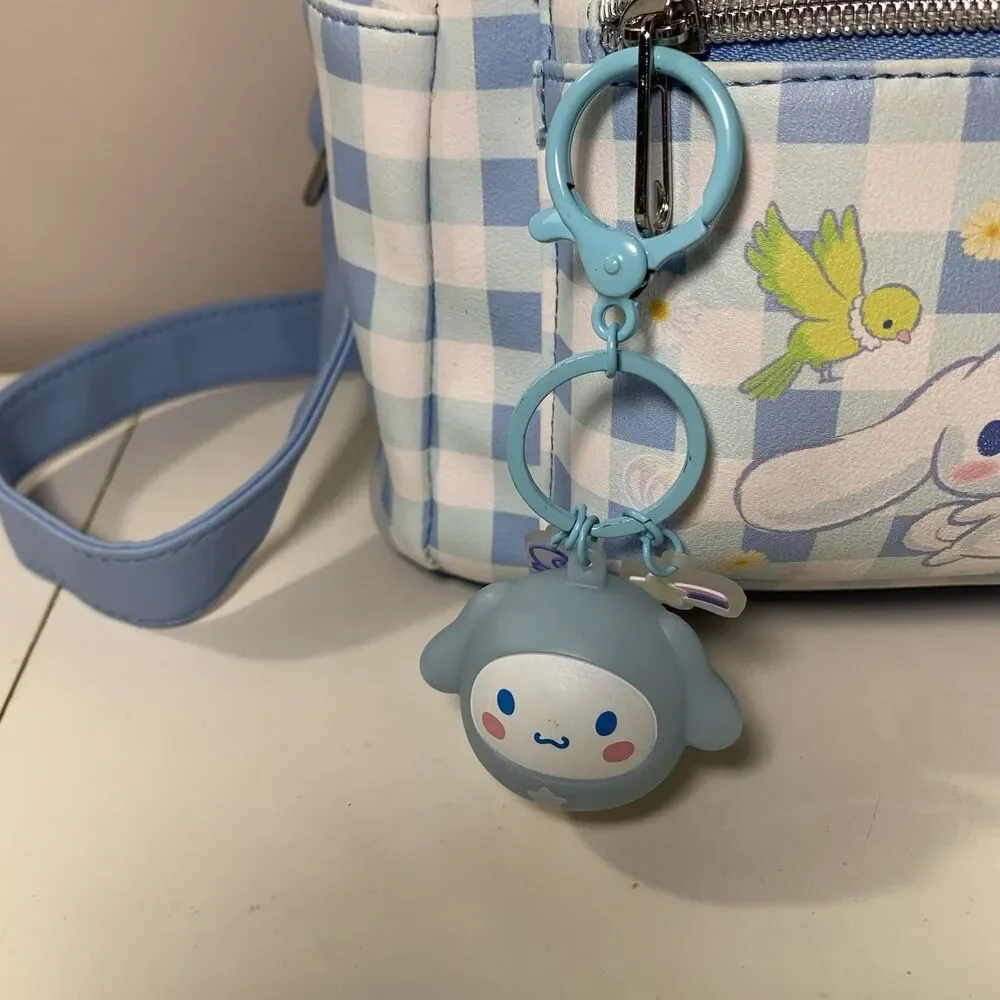 Loungefly Mini Backpack Sanrio Cinnamoroll Daisy Gingham Light Up Keychain READ
